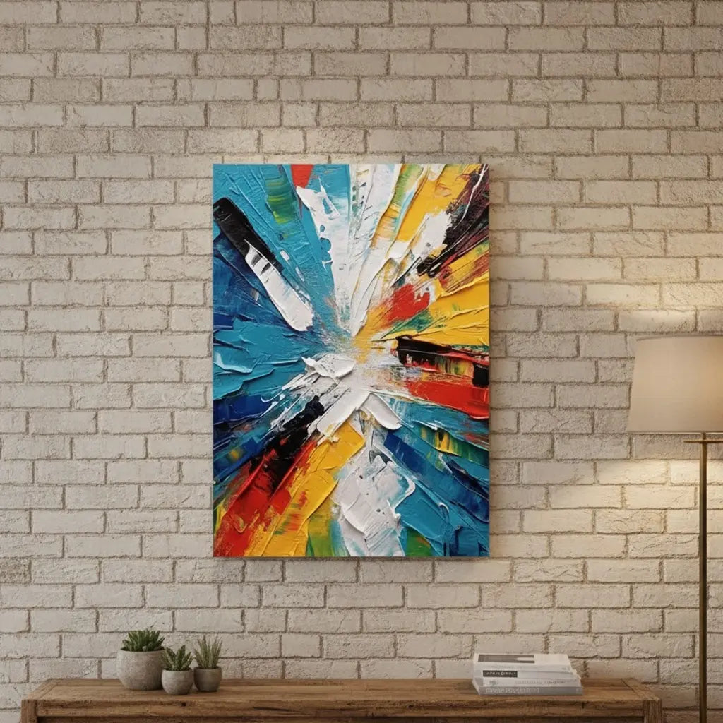 Colorful Abstract Textured Wall Art #P233 ArtiQuo