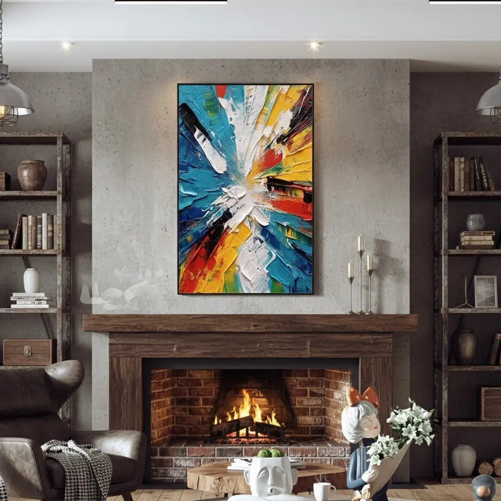 Colorful Abstract Textured Wall Art #P233 ArtiQuo