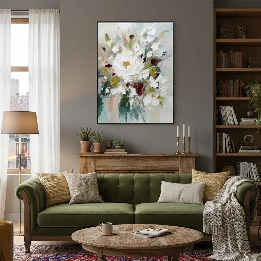 Flower And Tree Abstract Texture Canvas Art #P241 ArtiQuo