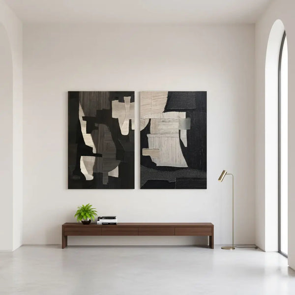 Abstract Painting Set of 2 #PB246 ArtiQuo