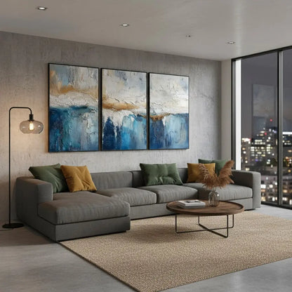 Abstract Wall Art Set of 3 #PB248 ArtiQuo