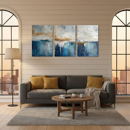 Abstract Wall Art Set of 3 #PB248 ArtiQuo