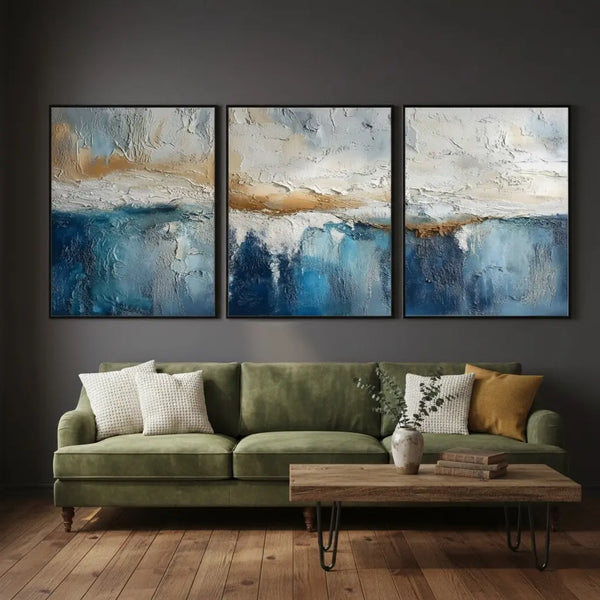Abstract Wall Art Set of 3 #PB248 ArtiQuo