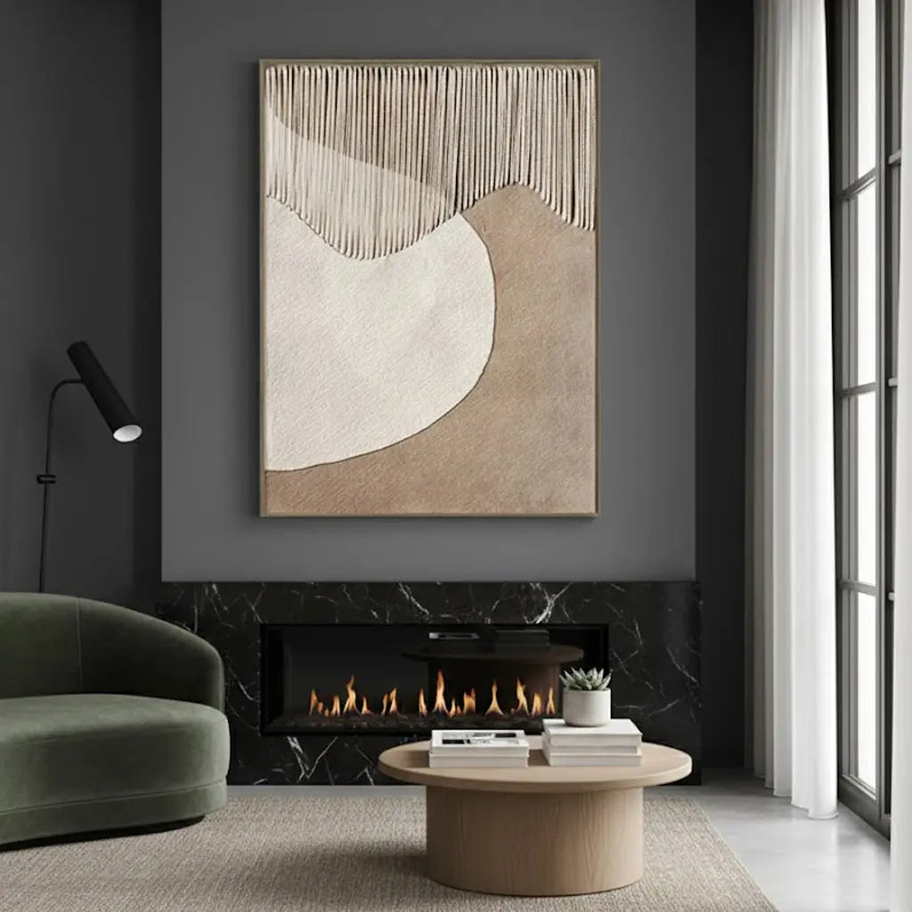 Beige & Brown Abstract #PB23 ArtiQuo
