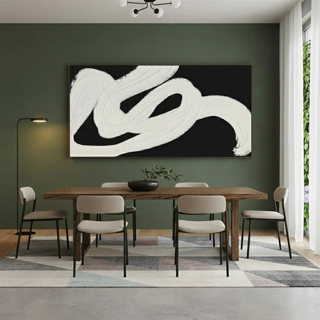 Black White Textured Minimalist Wall Art #P24 ArtiQuo