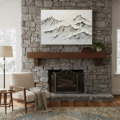 White Minimalist Textured Painting Canvas #P26 ArtiQuo