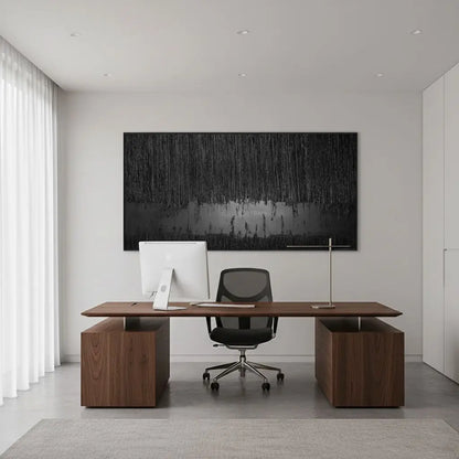 Black Minimalist Textured Painting #P27 ArtiQuo