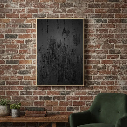 Black Minimalist Textured Wall Art #BM27 ArtiQuo