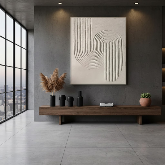 Beige & Brown Abstract #BBM34 ArtiQuo