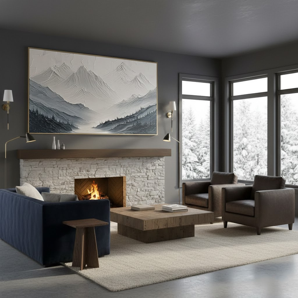 Plaster Art Minimalist Textured Painting #P3 ArtiQuo