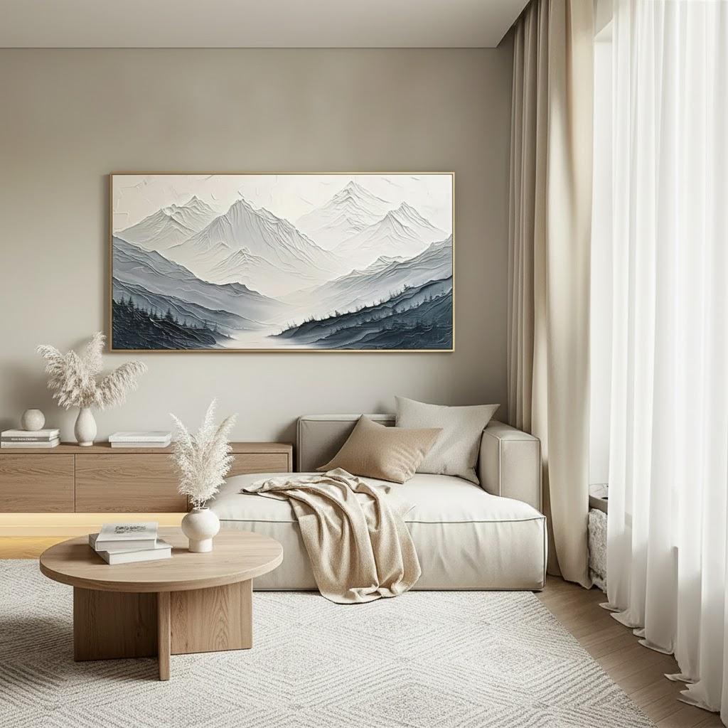 Plaster Art Minimalist Textured Painting #P3 ArtiQuo