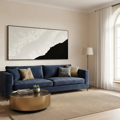 Black White Textured Minimalist Wall Art #BM41 ArtiQuo