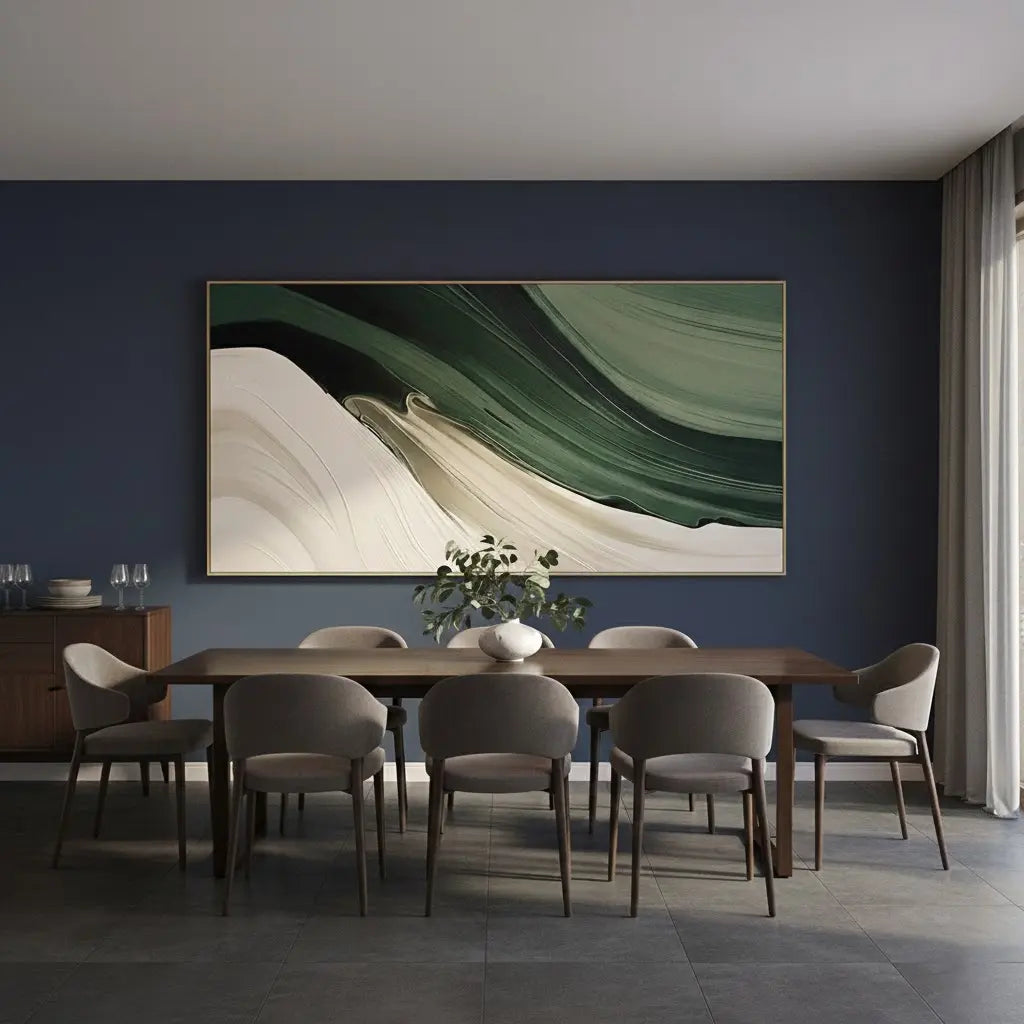 Blue & Green Abstract #P43 ArtiQuo