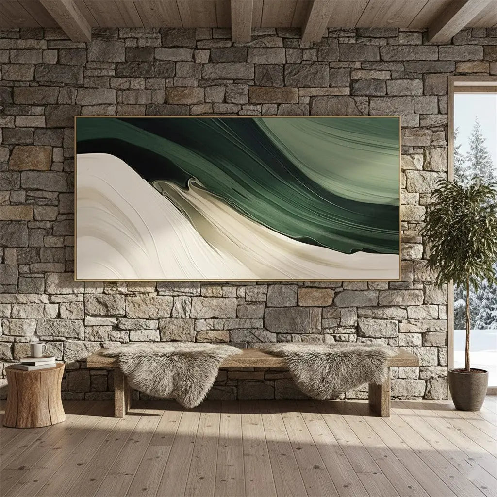 Blue & Green Abstract #P43 ArtiQuo