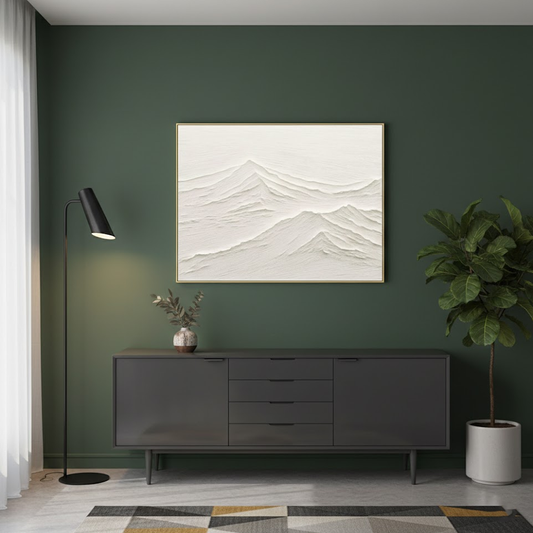 White Minimalist Textured Painting Canvas #WM4