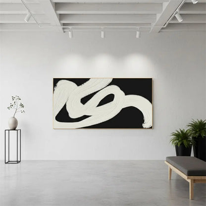 Black White Textured Minimalist Wall Art #BM4 ArtiQuo