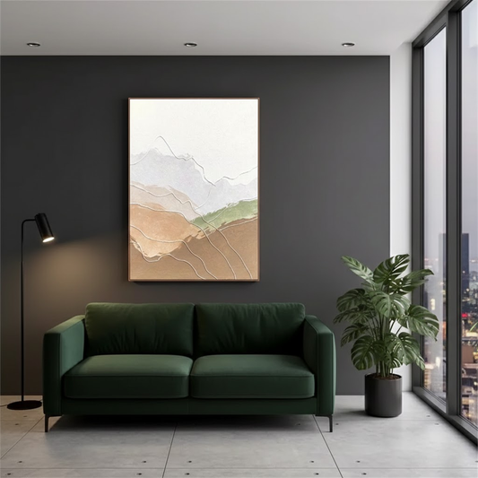 Beige & Brown Abstract #BBM50 ArtiQuo