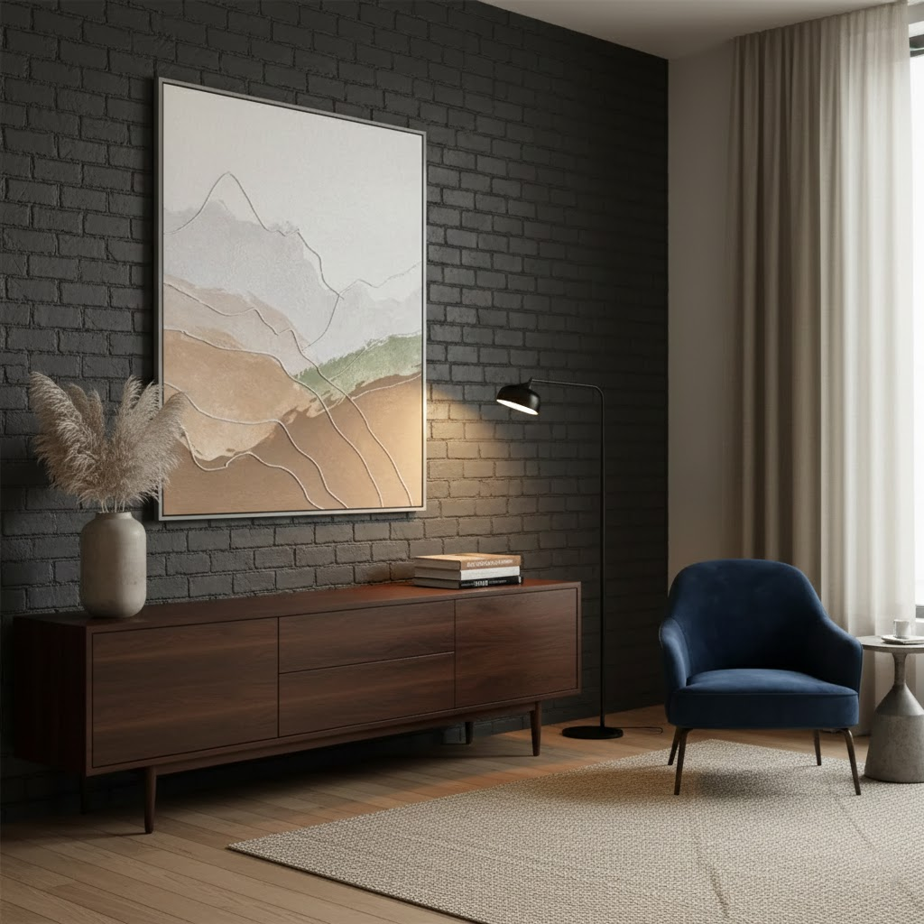 Beige & Brown Abstract #BBM50 ArtiQuo