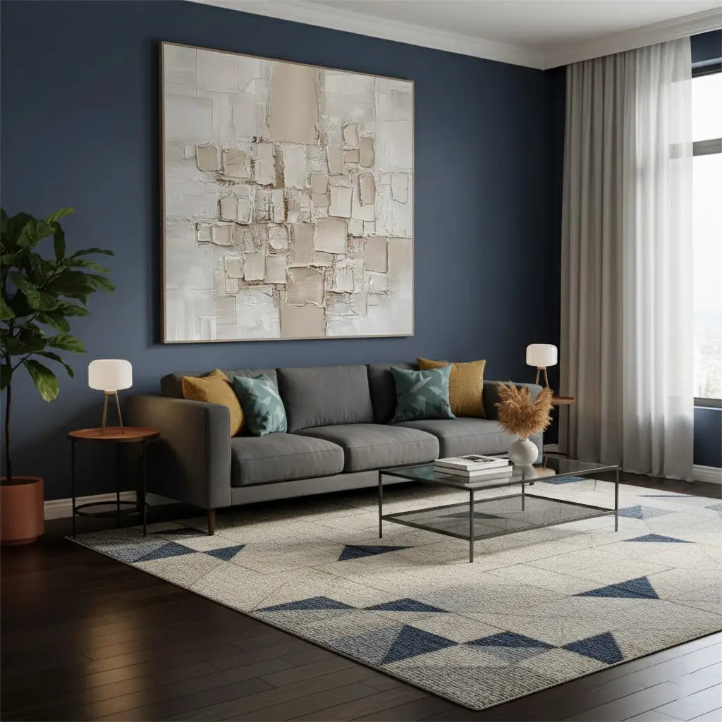 Beige Abstract Textured Wall Art #P56 ArtiQuo