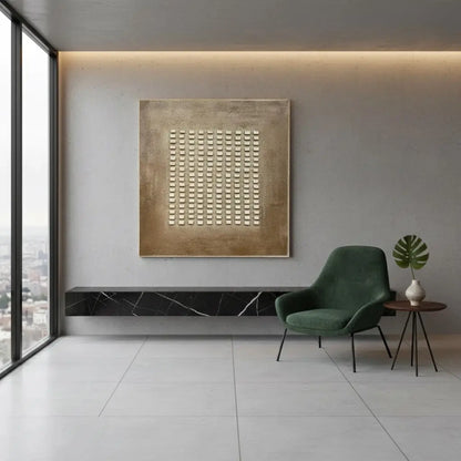 Beige & Brown Abstract #PB58 ArtiQuo