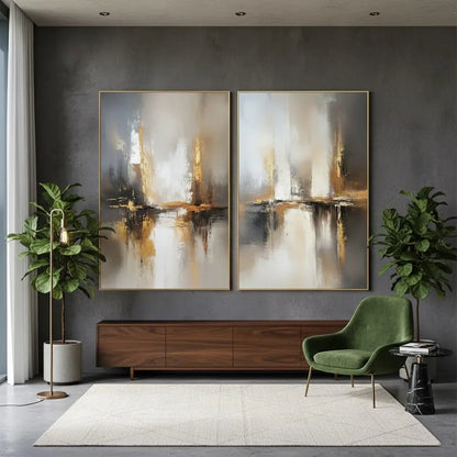 Abstract Painting Set of 2 #P62 ArtiQuo