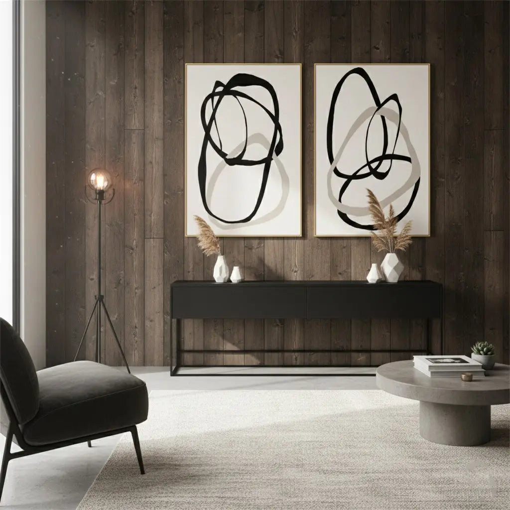 Abstract Painting Set of 2 #PB68 ArtiQuo