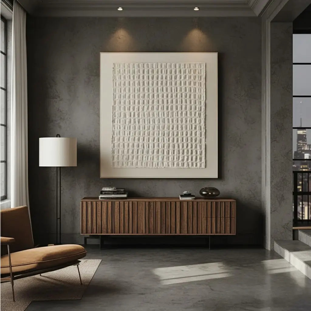 Beige & Brown Abstract #BBM6 ArtiQuo