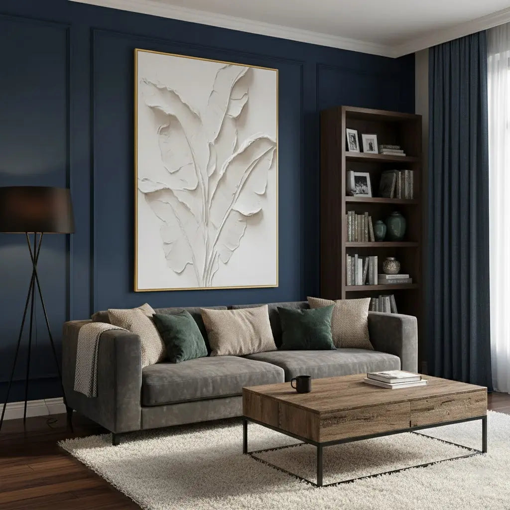 Beige Flower & Tree Abstract Texture Canvas Art #P70 ArtiQuo