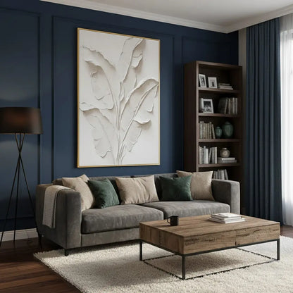 Beige Flower & Tree Abstract Texture Canvas Art #P70 ArtiQuo