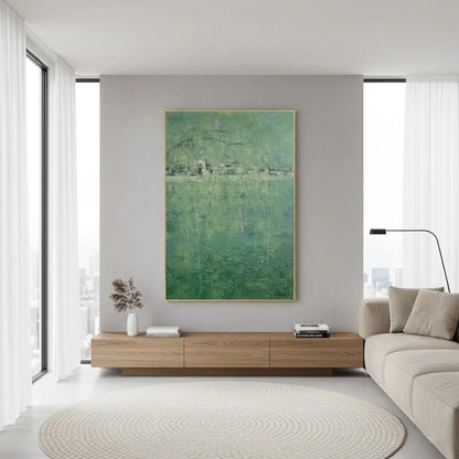 Blue & Green Abstract Wall Art #PB74 ArtiQuo