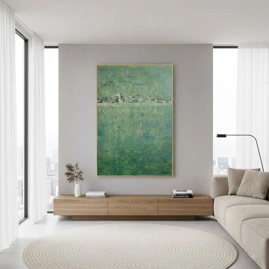 Blue & Green Abstract Wall Art #PB74 ArtiQuo