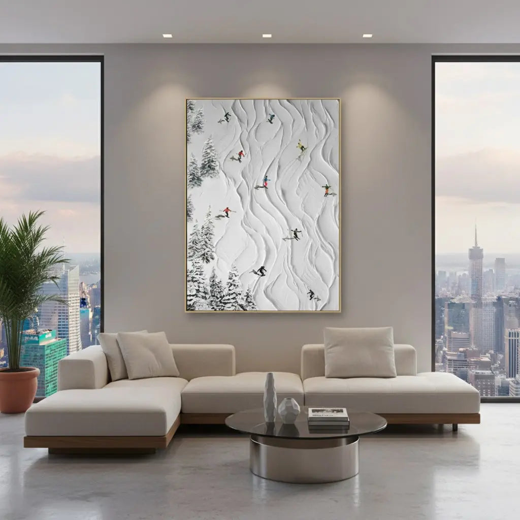 Beige Abstract Textured Wall Art #P10 ArtiQuo