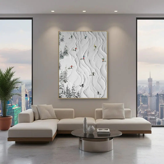 Beige Abstract Textured Wall Art #P10 ArtiQuo
