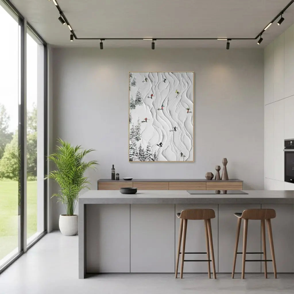 Beige Abstract Textured Wall Art #P10 ArtiQuo