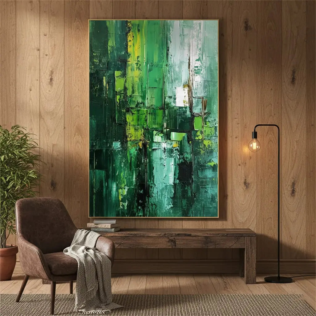 Blue & Green Abstract #PB85 ArtiQuo