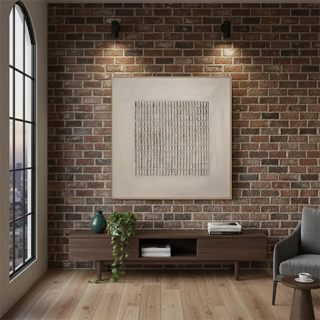 Beige & Brown Abstract #BBM8 ArtiQuo