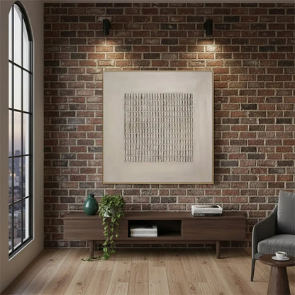 Beige & Brown Abstract #BBM8 ArtiQuo