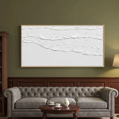 White Minimalist Textured Painting Canvas #P95 ArtiQuo