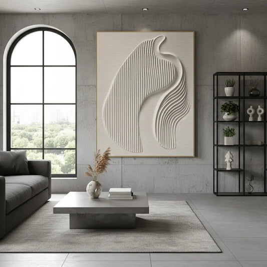 Beige & Brown Abstract #PB98 ArtiQuo