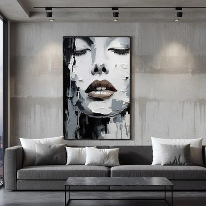 Abstract Portrait Texture Wall Art #P99 ArtiQuo