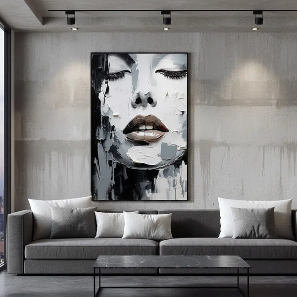 Abstract Portrait Texture Wall Art #P99 ArtiQuo