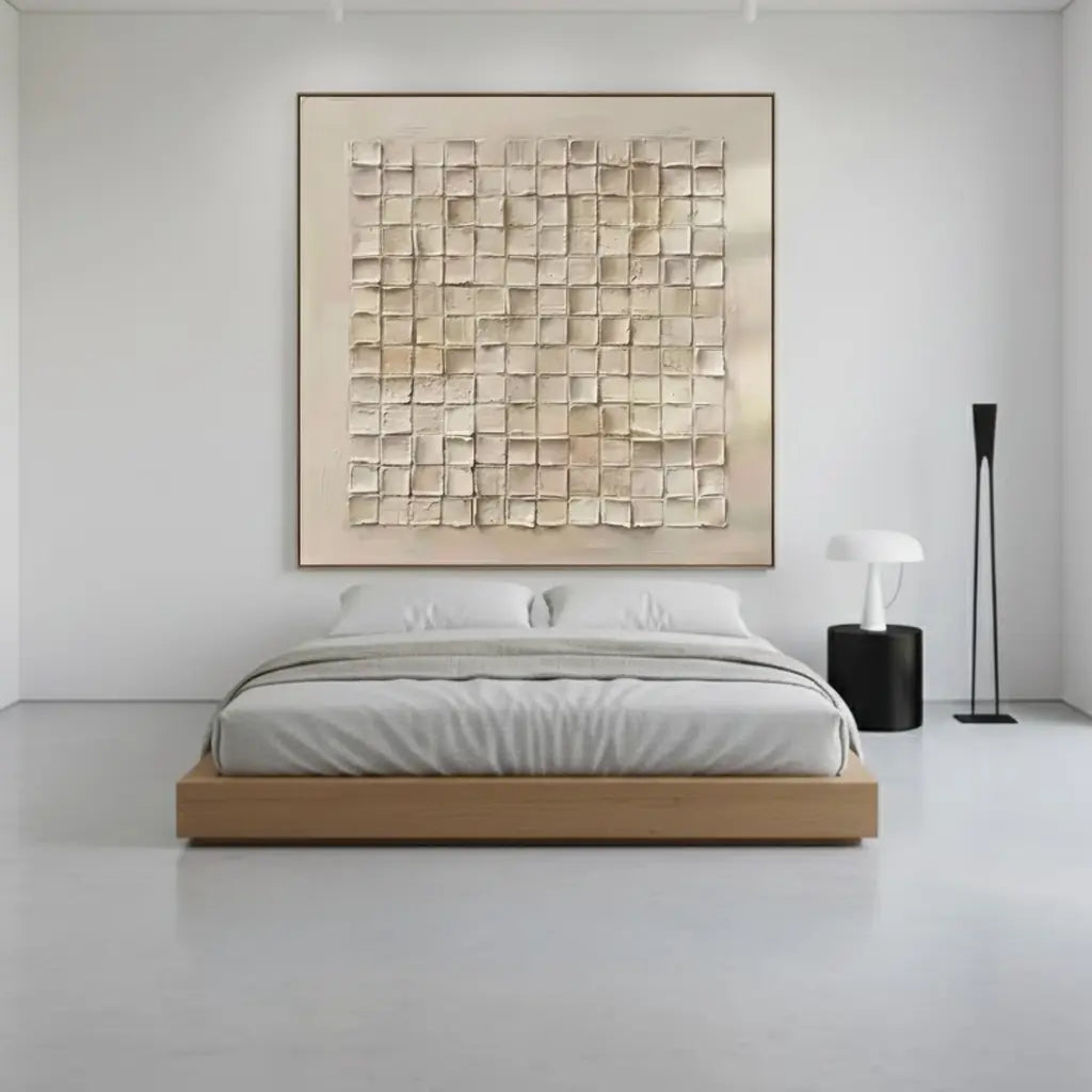 Beige & Brown Abstract #BBM9 ArtiQuo