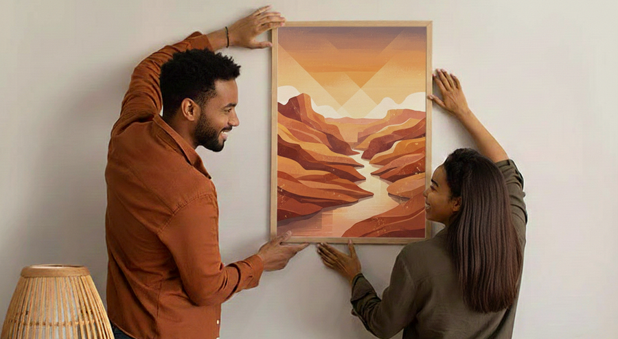 ArtiQuo easy-to-hang artwork mounting guide