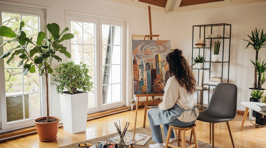 ArtiQuo artist painting a custom artwork