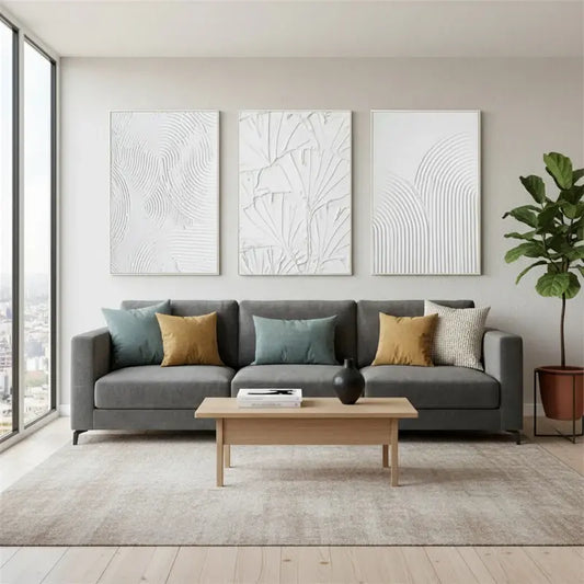 Minimalistic Balance Canvas Painting Set of 3 #WM13 ArtiQuo