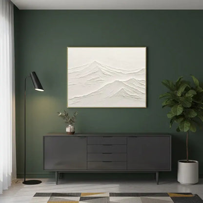 White Minimalist Textured Painting Canvas #WM4 ArtiQuo