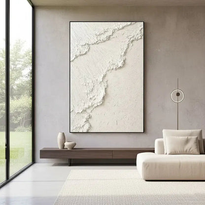 Beige Minimalist Textured Wall Art #WM7 ArtiQuo
