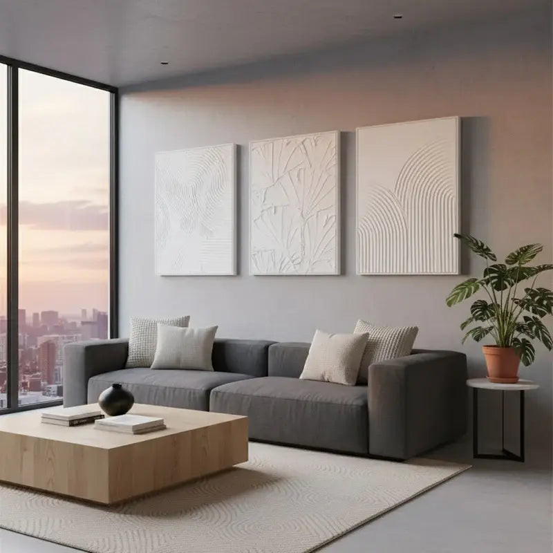 Minimalistic Balance Canvas Painting Set of 3 #WM13 ArtiQuo