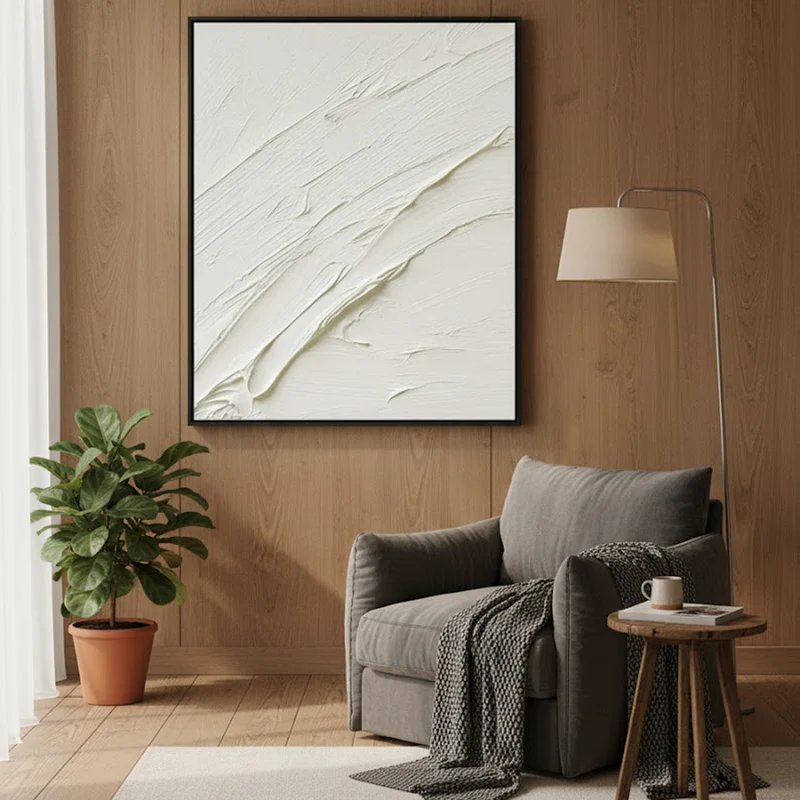Plaster Art Minimalist Textured Painting #WM40 ArtiQuo