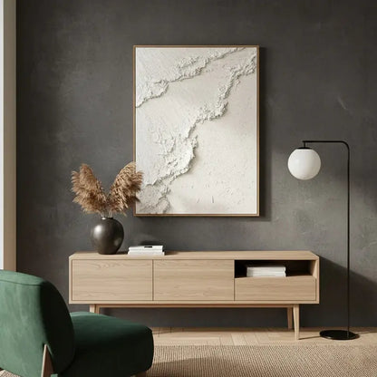 Beige Minimalist Textured Wall Art #WM7 ArtiQuo